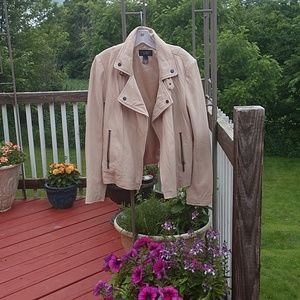 Victoria Secret Blush Leather Motorcycle Jacket